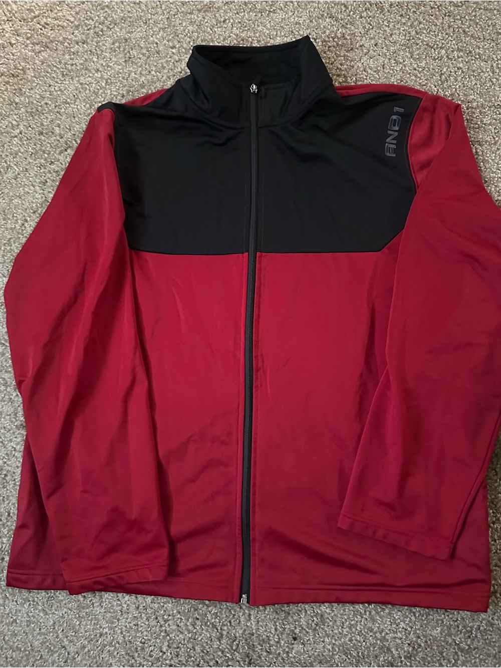 AND1 Red and Black Lightweight Zip Jacket